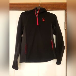 Mens Spider 1/4 zip pullover hoodie